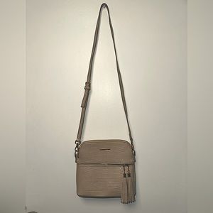 Amelie Galanti Faux Leather Beige Crossbody Medium Bag